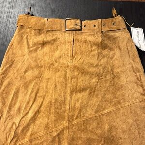 Brown Suede Women's Skirt